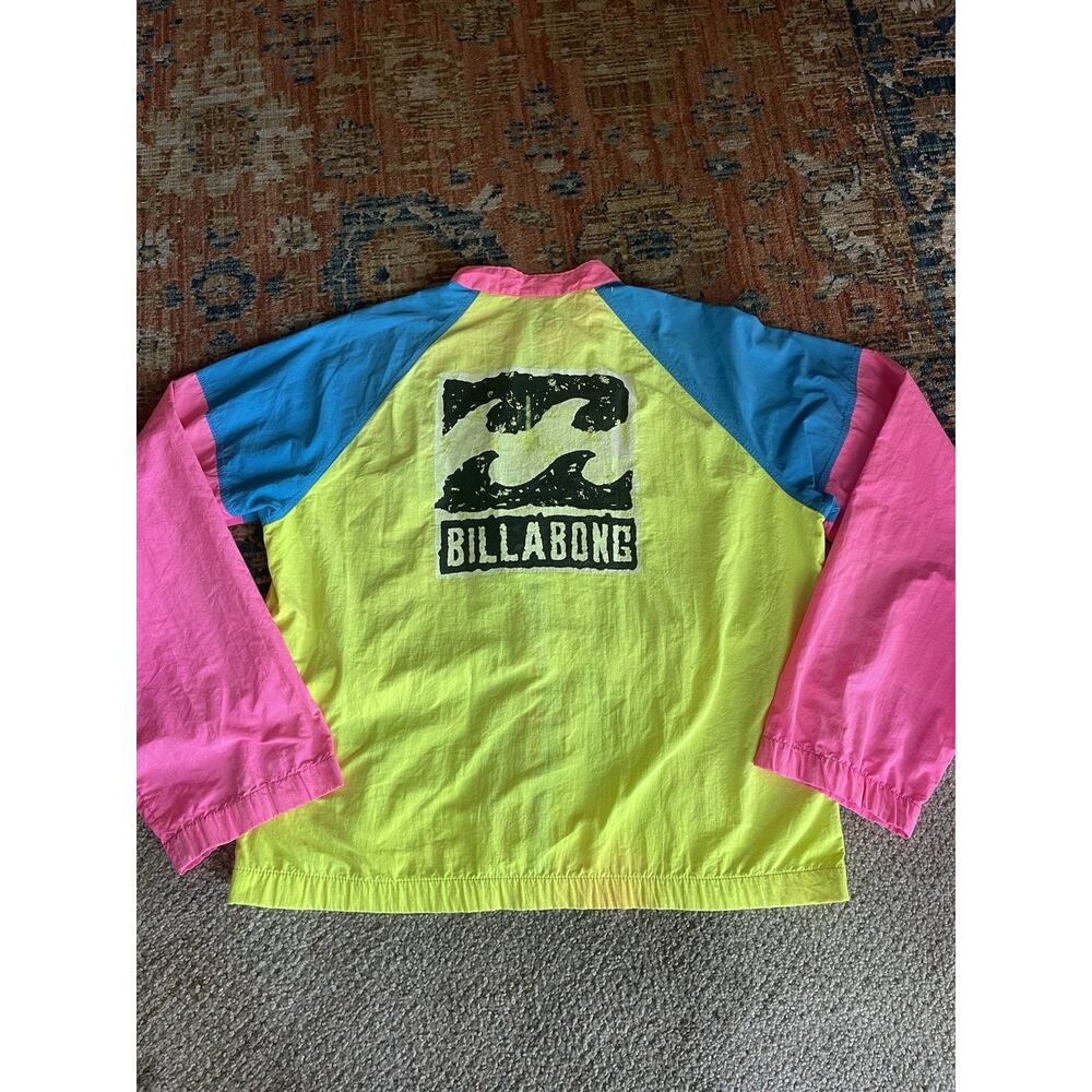RARE GEM 1980’s Billabong Australia Surf Neon Nylon Jacket Size L/XL
